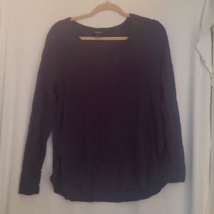 Long sleeve dark purple blouse